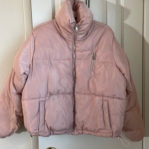 Light pink puffer jacket